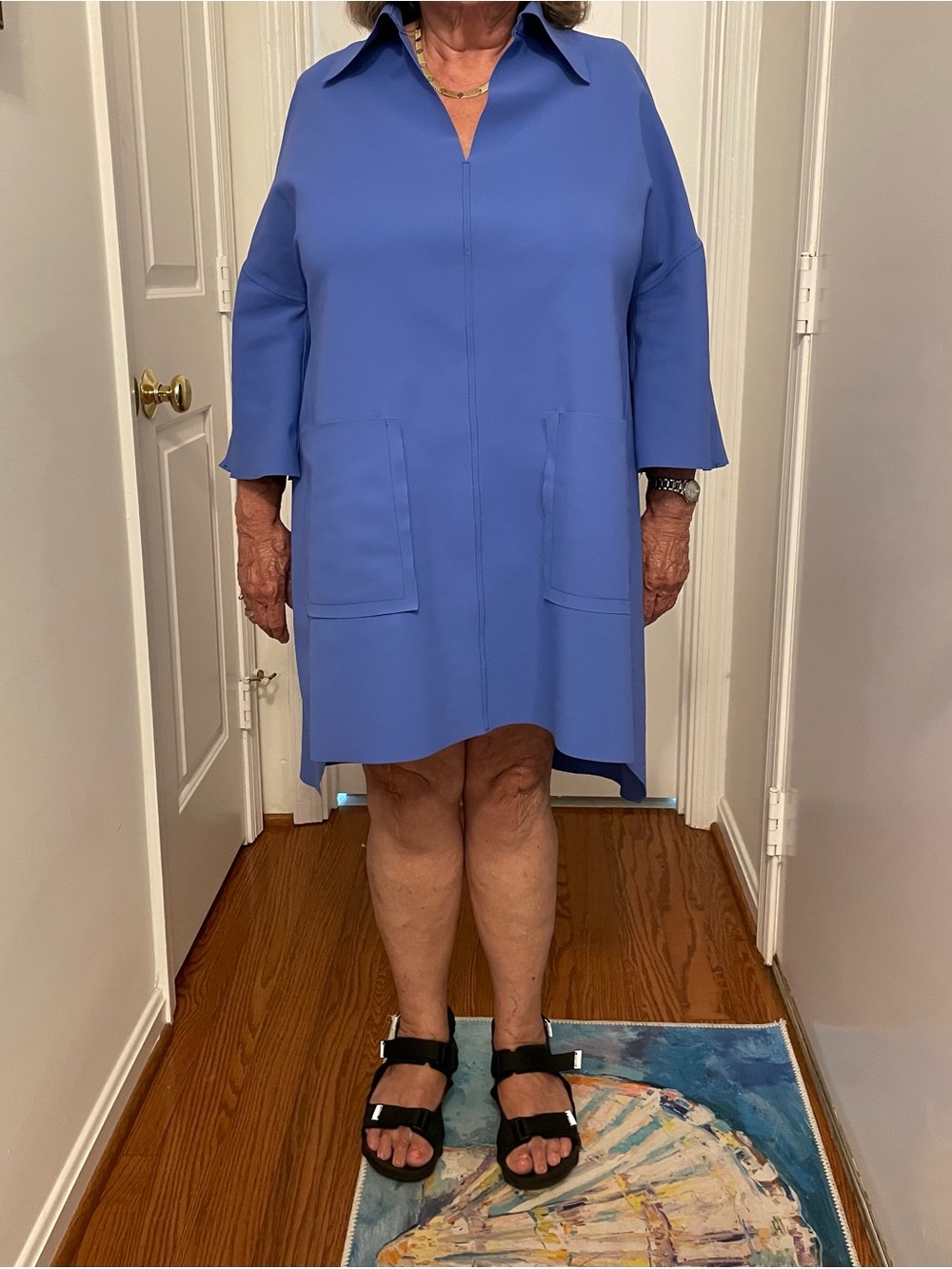 Maria Pinto Tunic - Relaxed Asymmetrical Shirt Dress in Periwinkle - Picture 8 of 10